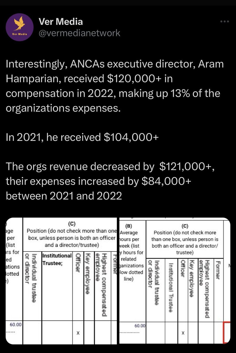 301arm's tweet image. As this user “Ver Media” pointed out, the @ANCA_DC is vastly underfunded.

Donate today by visiting givebutter.com/ancamon
