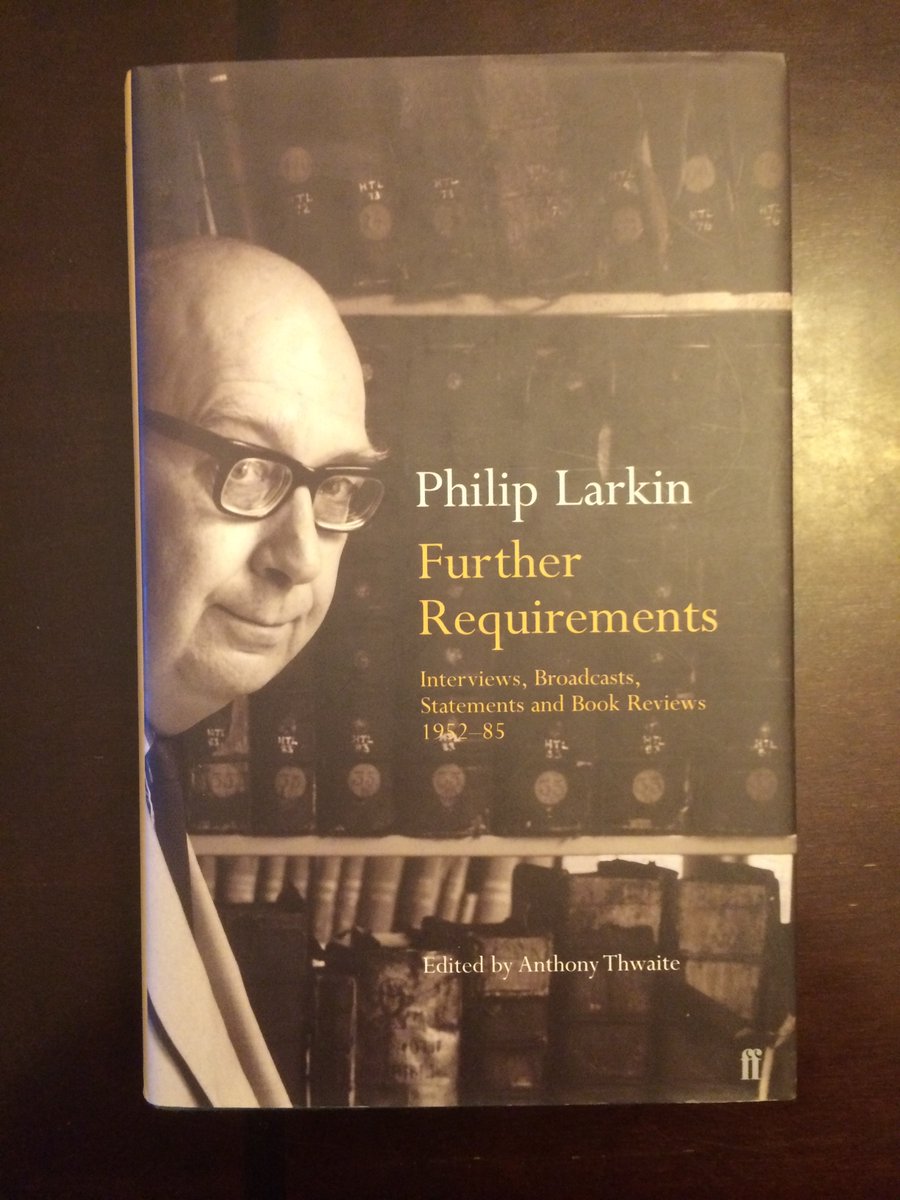 You gotta love Philip Larkin. A curmudgeon after my own curmudgeonly heart. @PLSoc