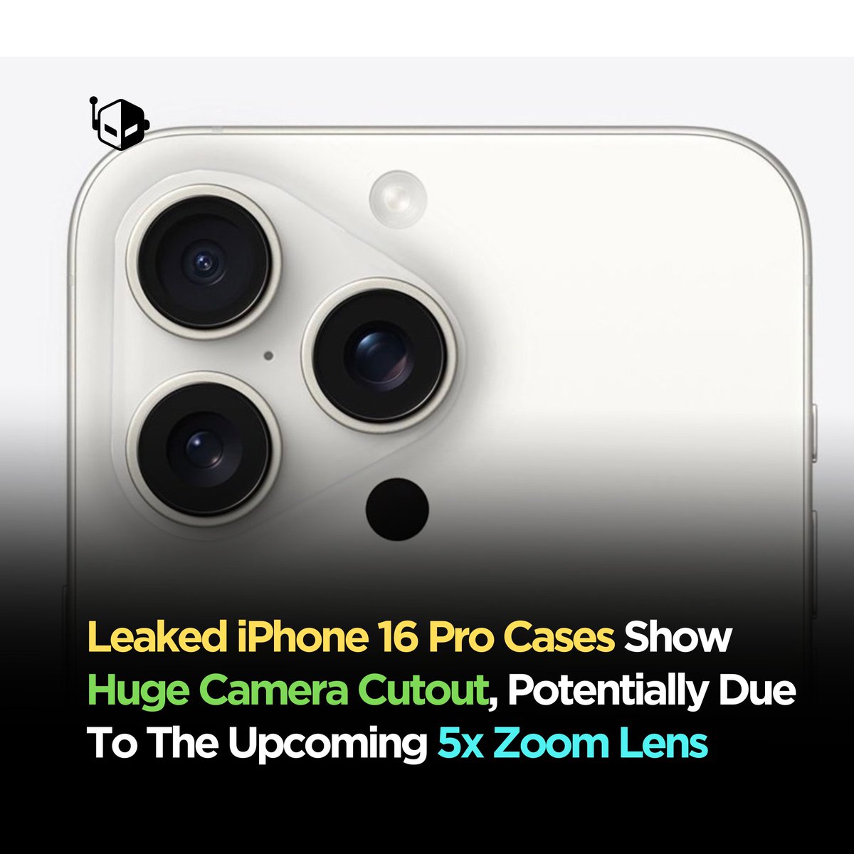 Leaked iPhone 16 Pro cases show gigantic camera cutout, possibly the same size as the Pro Max wccftech.com/iphone-16-pro-…