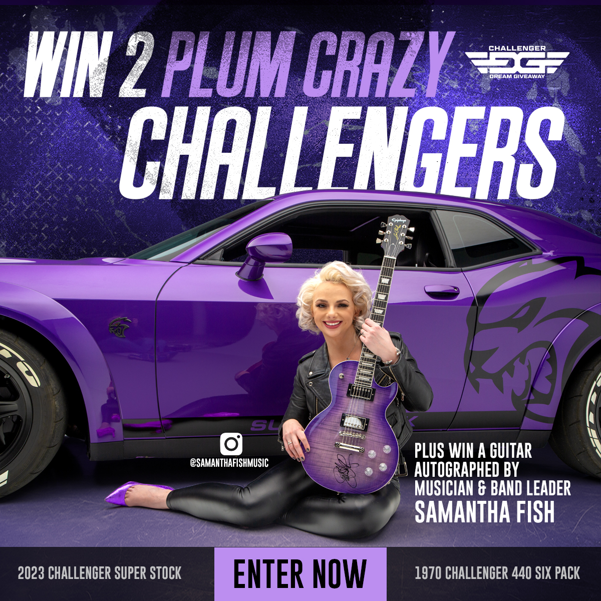 🌟2025 Challenger @DreamGiveaway 🏁 Donate to Veterans and children’s charities and be entered to win cars, guitars and tickets! Compliments of yours truly ❣️ dreamgiveaway.com/dg/challenger?…