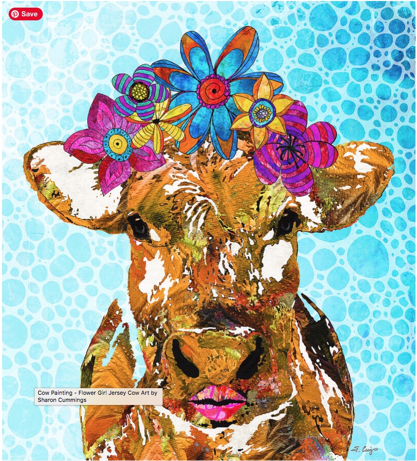 Flower Girl HERE: fineartamerica.com/featured/flowe… #cows #jerseycows #minicows #moo #milk #dairy #farm #farms #farmhouse #funny #cute #fun #mosaic #flower #flowers #floral #floralart #countryhumansbritain #countryhumansfamilly #rustic #barnyard #buyINTOART #FillThatEmptyWall