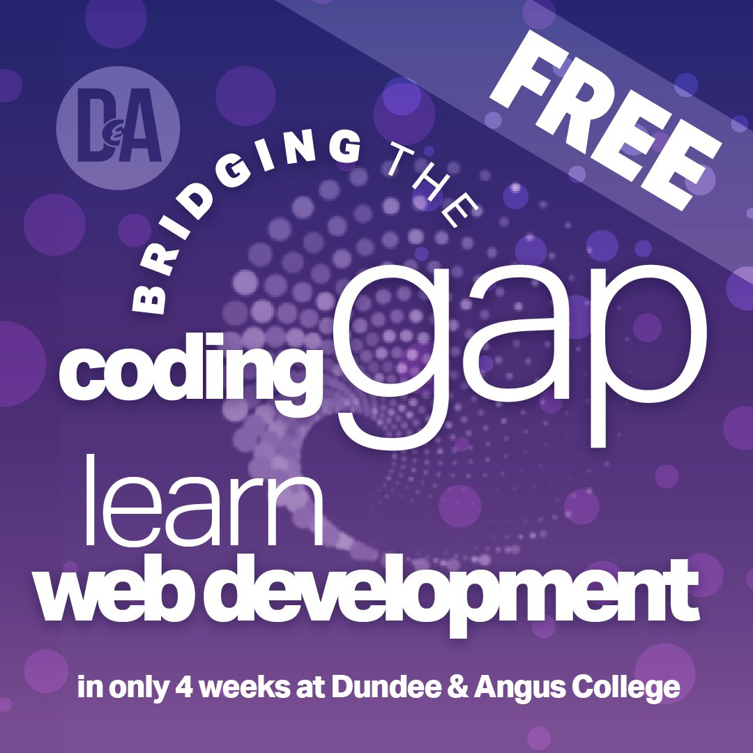 dundee_angus's tweet image. Last chance to apply! 📣
If you are unemployed or in an entry-level digital job, our FREE 4-week Bridging the Coding Gap course will help you gain coding skills employers are looking for & achieve a qualification. ✅
👉 Find out more and register now at pulse.pulse.ly/m8qbsxv4nk