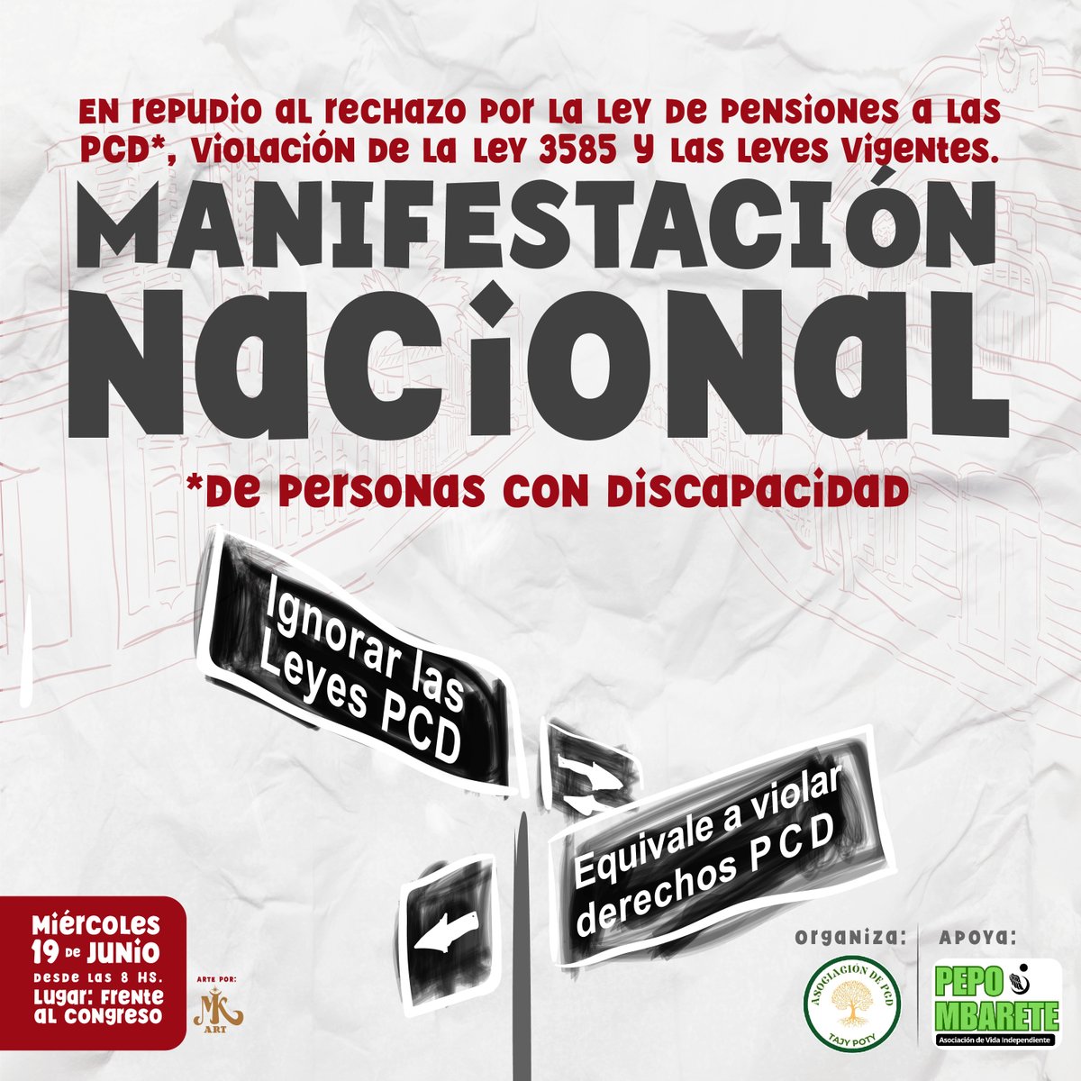 Sea o no apta p/ el cargo, fue advertida reiteradas veces para que se rectifique y enmiende el mal desempeño, mientras tanto no me quedo quieta y esperemos que <a href="/SNJPy/">Secretaría Nacional de la Juventud PY</a> sea representado con un buen ministerial. Las personas con discapacidad nos manifestamos por nuestros derechos.