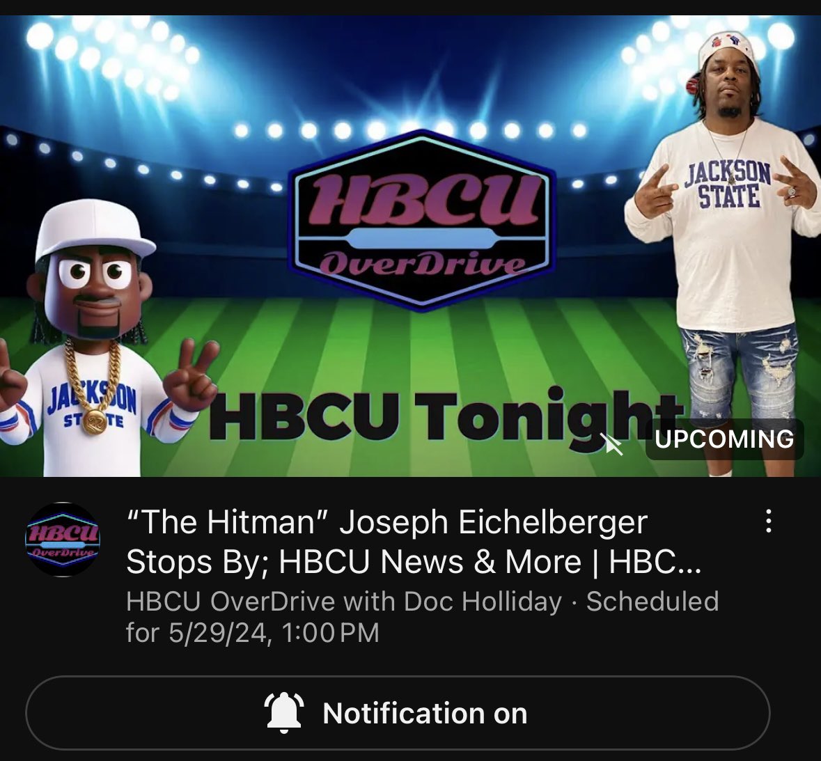 ⚾🧢🚨One of THEE top hitters in the NATION @JosephE2Sport will be live with HBCUOverDrive!!! Tap in and subscribe!OTN:He announced via Twitter that he will be returning to play for @GoJSUTigersBSB this is major!!!! #TheeILove #GoJSUTigersBSB #MajorLegendHim