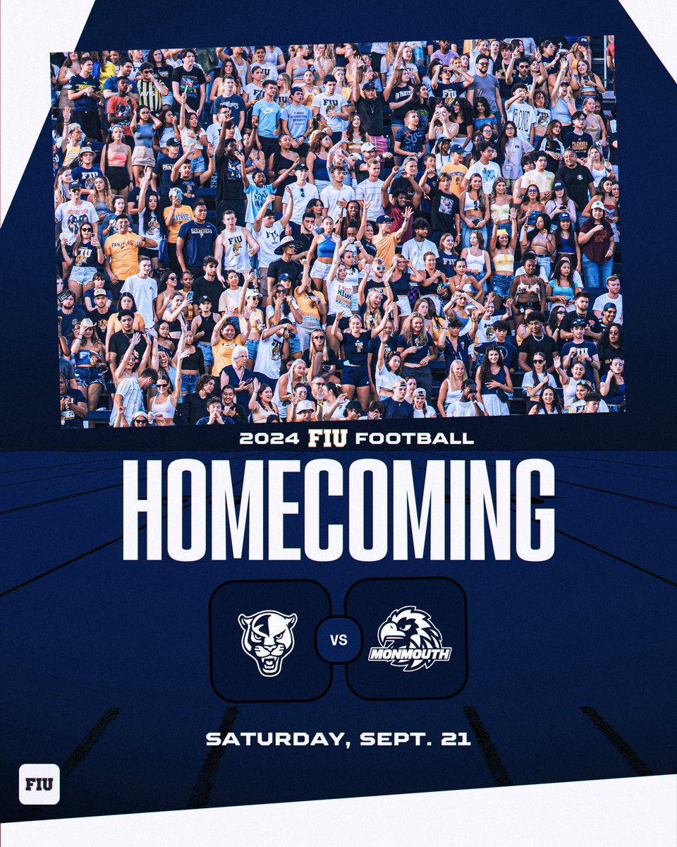 It’s official! @FIUFootball Homecoming is set for Sept. 21 vs Monmouth 🏟️ 🎟️ fiusports.com/24FBHoCo