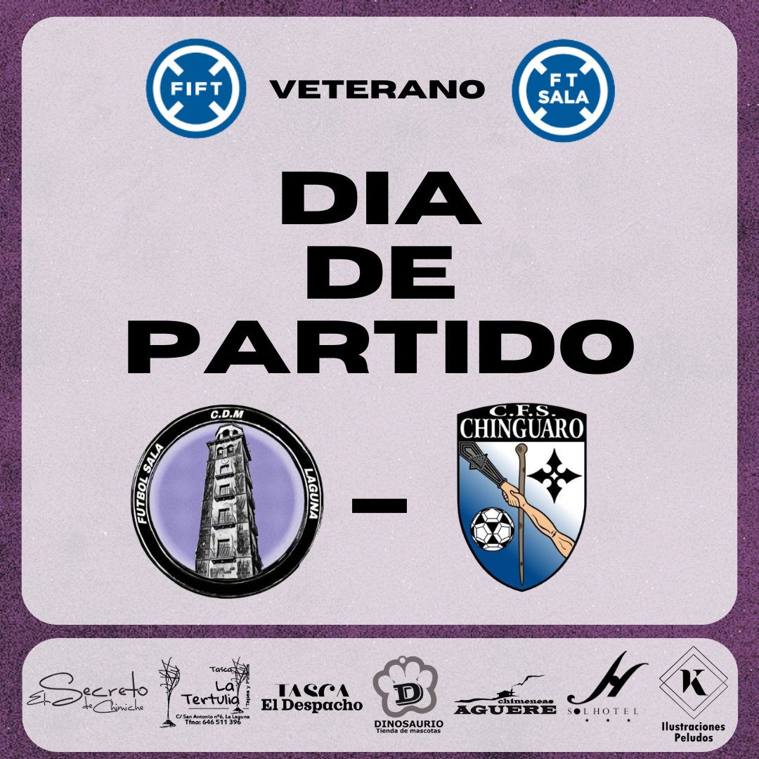 CDMaxorataTfe's tweet photo. VETERANO | DIA DE PARTIDO
Hoy jugamos, esta tarde a las 20.30 h, en el Pabellón de San Benito, nos enfrentaremos al Chinguaro. 
¡¡Vamos Laguna!!  💜🤍 https://t.co/OmrYAcECNe