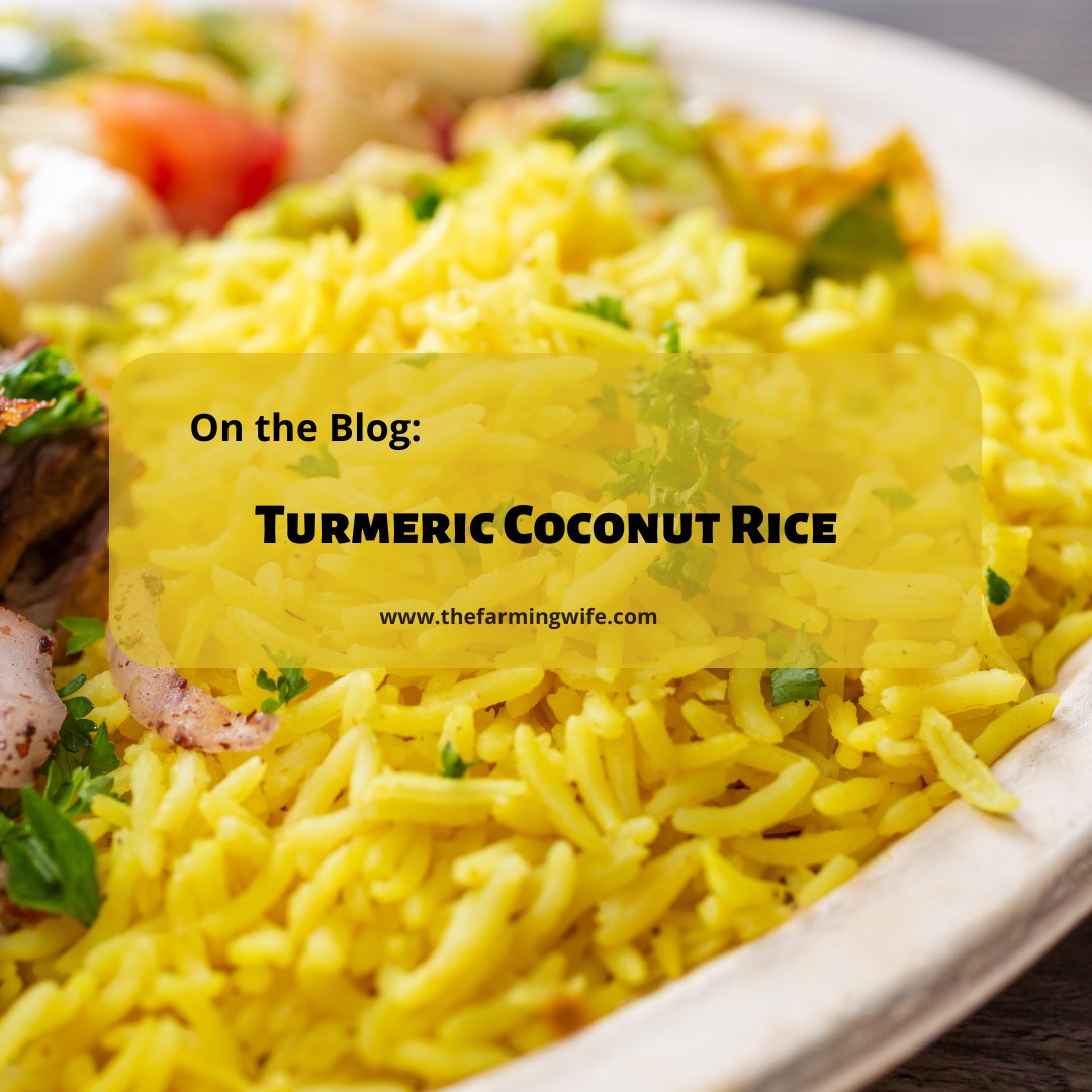 Creamy and delightful with any of your summer grilled proteins, this Turmeric Coconut Rice is the perfect side for any meal. Thanks for taking a look! thefarmingwife.com/turmeric-cocon…