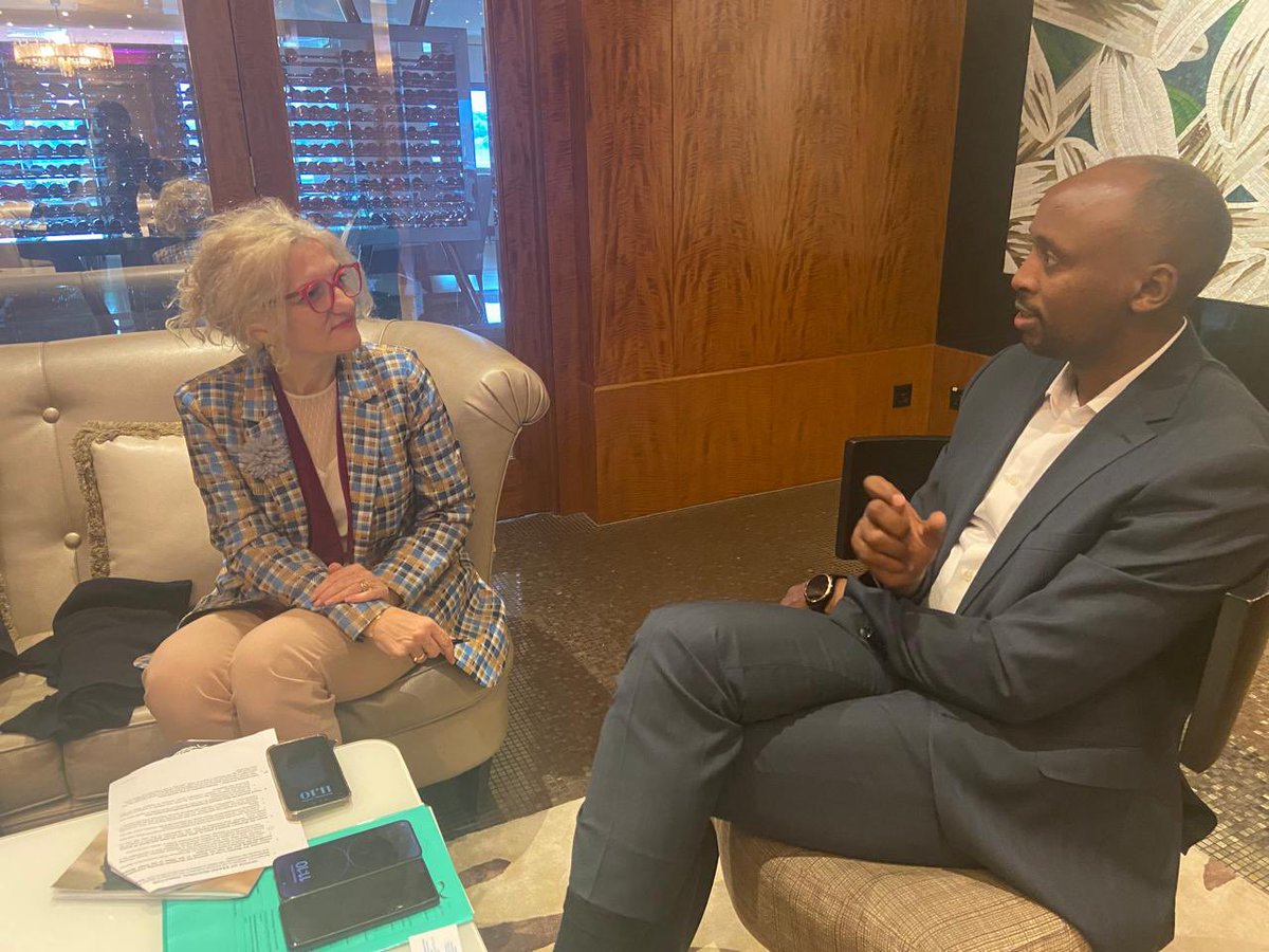 Great meeting with Dr @nsanzimanasabin, Minister @MoHRwanda on the sidelines of #WHA2024. I commended H.E. on progress made on health indicators, local manufacturing of vaccines & pledged @UNICEF continuous support to ongoing efforts to improve community health, SRHR & stunting.