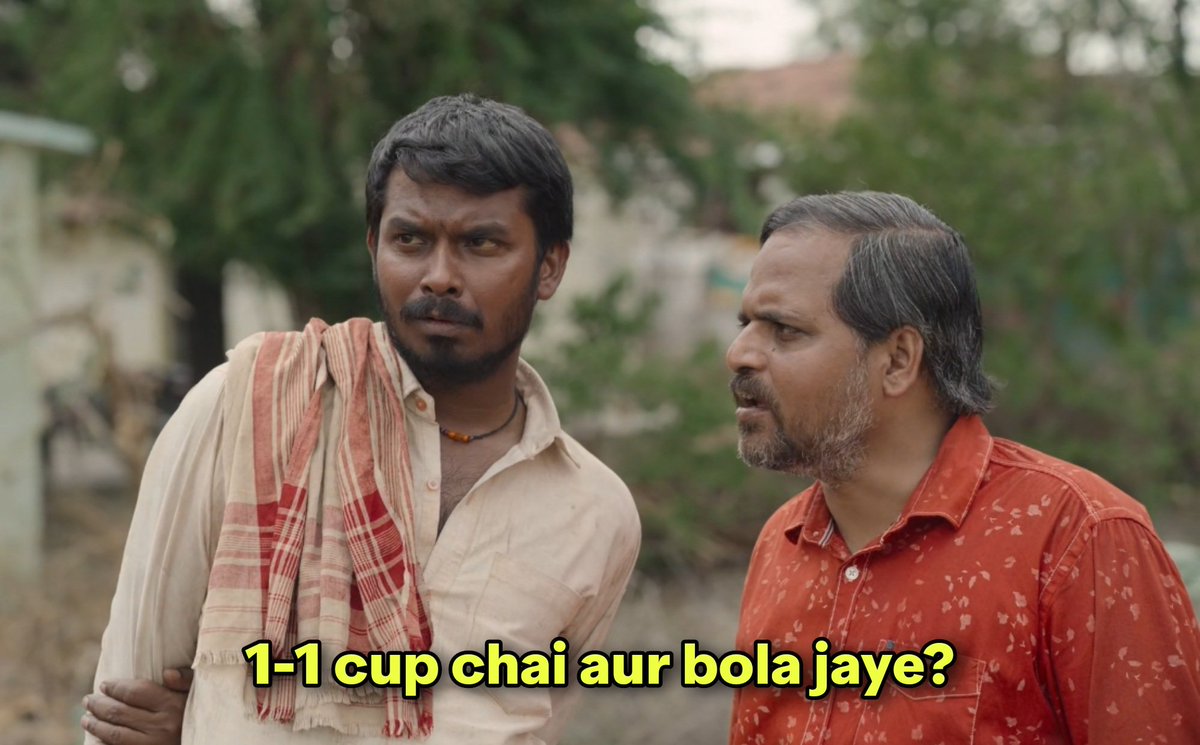 'When the first cup of tea isn't enough, and I need another one. Me : #Panchayat #PanchayatOnPrime