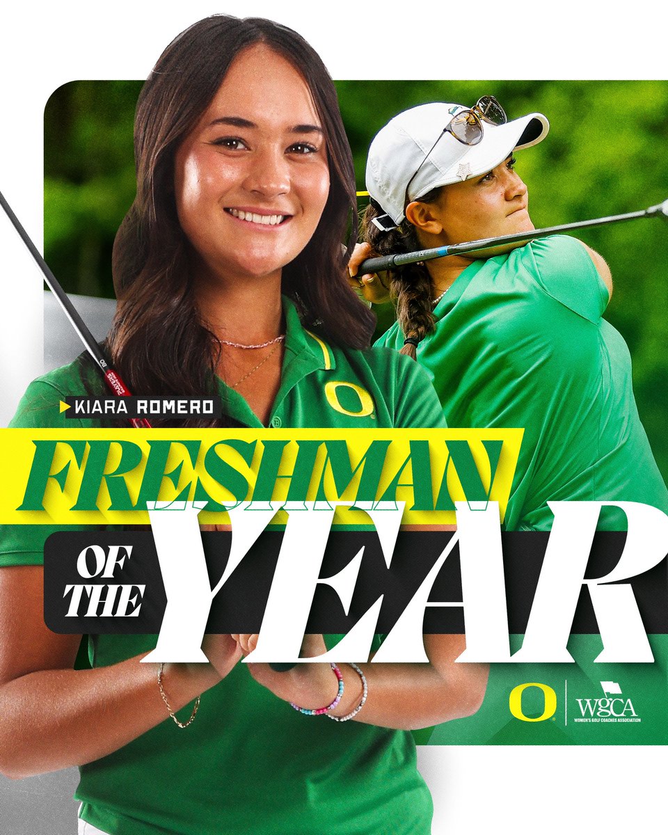 History maker 🦆 Kiara Romero is the WGCA National Co-Freshman of the Year! #GoDucks