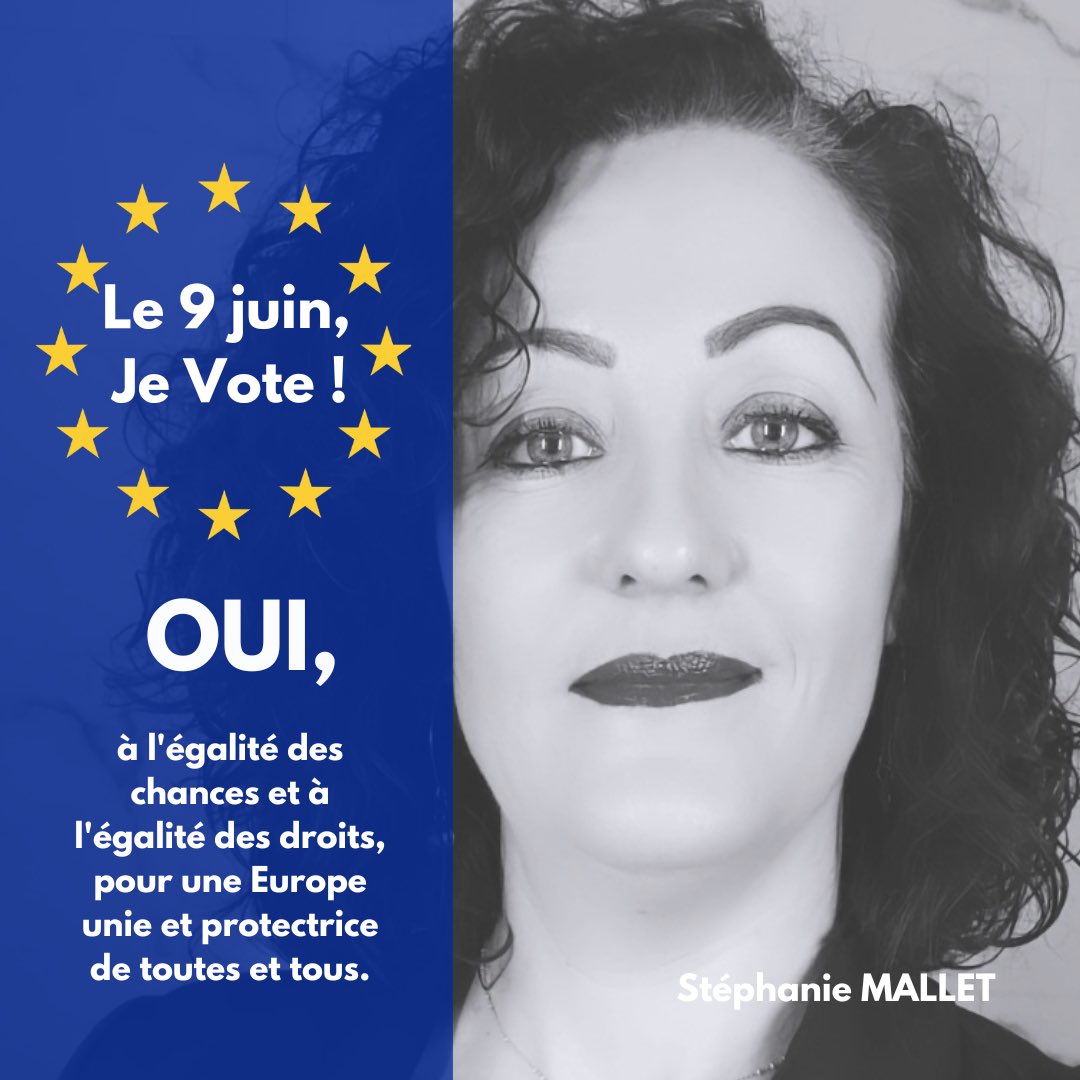 Le #9juin , je dis OUI à l'égalité des chances et à l'égalité des droits, pour une Europe unie et protectrice ! 🌟

🗳️🤝 Pour une Europe solidaire et forte, où chacun se sent protégé et valorisé.
Engageons-nous ensemble ! 🌍💪
#EuropeUnie #Vote2024
#SimoneDay 🇪🇺🇫🇷