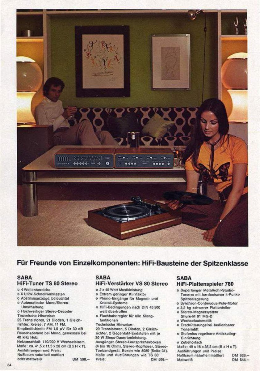 Saba Gesamtprogramm 1972.

#catalogues #vintage