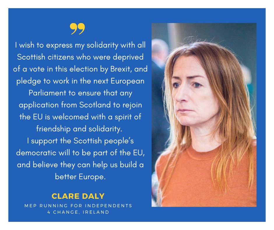 At these #EUelections @ClareDalyMEP wants to #SpeakUpforScotland! 🇪🇺 🏴󠁧󠁢󠁳󠁣󠁴󠁿 

We at EfS are gathering support for Scotland in the future EU Parliament from candidates across Europe. For the full list of signatories, visit europeforscotland.com/speak-up-for-s…

#eu #EUelections #scotland #Brexit