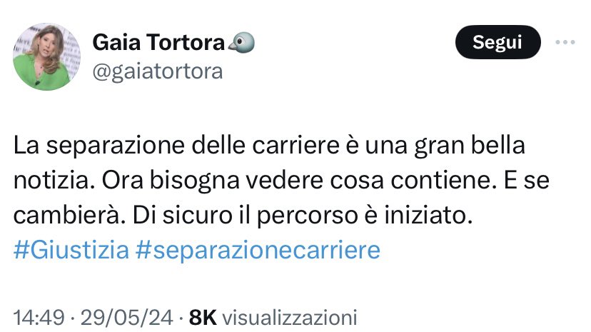 E di Gaia Tortora Per dire… 🤡 #separazionecarriere