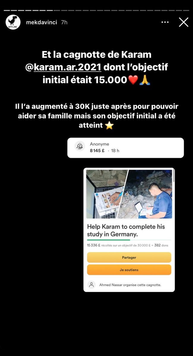 Mister V qui remplit 3 cagnottes de palestiniens en moins de 24H 🙏🏻 ça c’est de l’influenceur qui influence