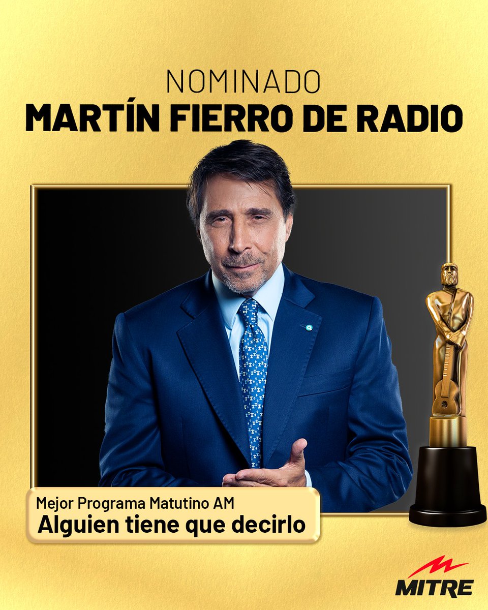 #MartínFierroDeRadio FELICITACIONES! Alguien tiene que decirlo, nominado a mejor programa matutino AM.