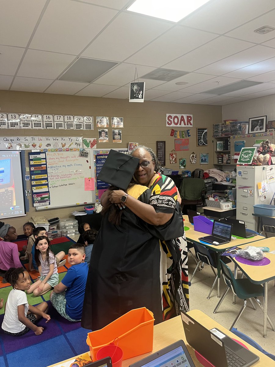 Relationships are priceless! Ms. Hudgins reunited with her former #aacpsawesome student & it was a moment to remember & cherish.