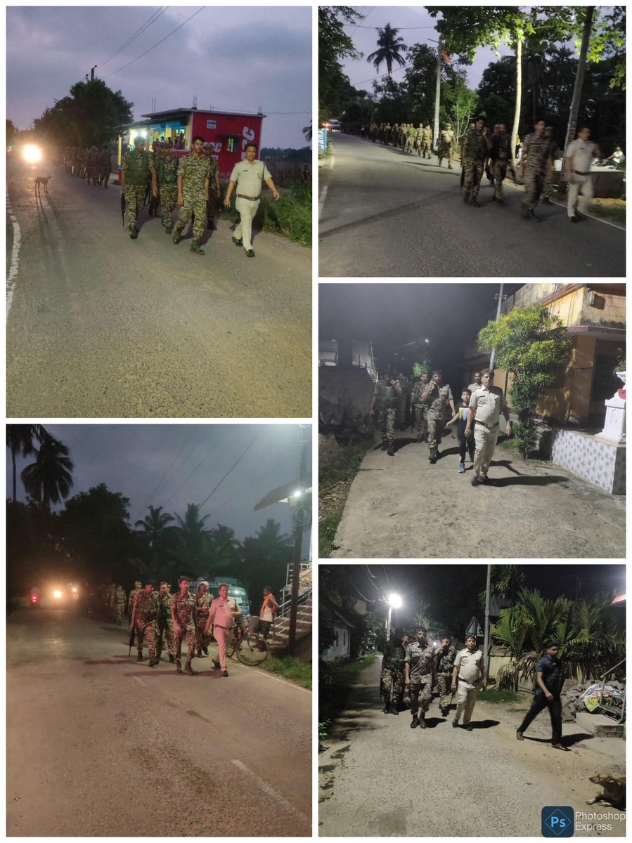 Flag march was conducted by  Nischintakoili police along with CAPF Platoons at Khandasahi GP area as confidence building measures
# GeneralElections2024.
@DGPOdisha 
@odisha_police 
@igcrcuttack