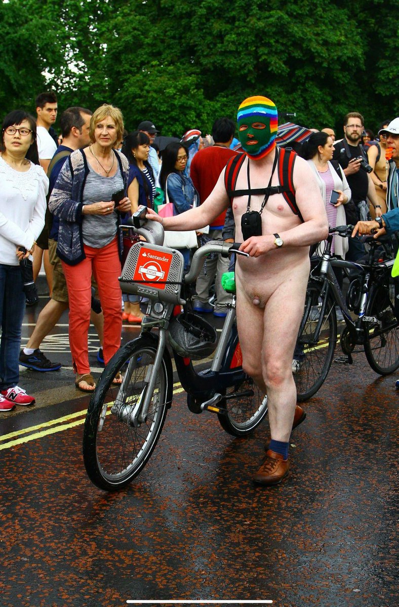 Soon be time for the London naked bike ride. I’m thinking of changing my balaclava this year to purple, or shall I stick to rainbow?