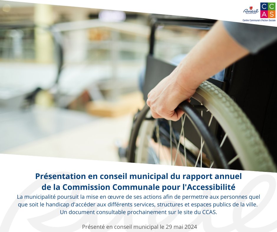 #ConseilMunicipal La municipalité poursuit la mise en œuvre de ses actions afin de permettre aux personnes quel que soit le #handicap d'accéder aux différents services, structures et espaces publics de la ville. Un document consultable prochainement sur le site du CCAS.