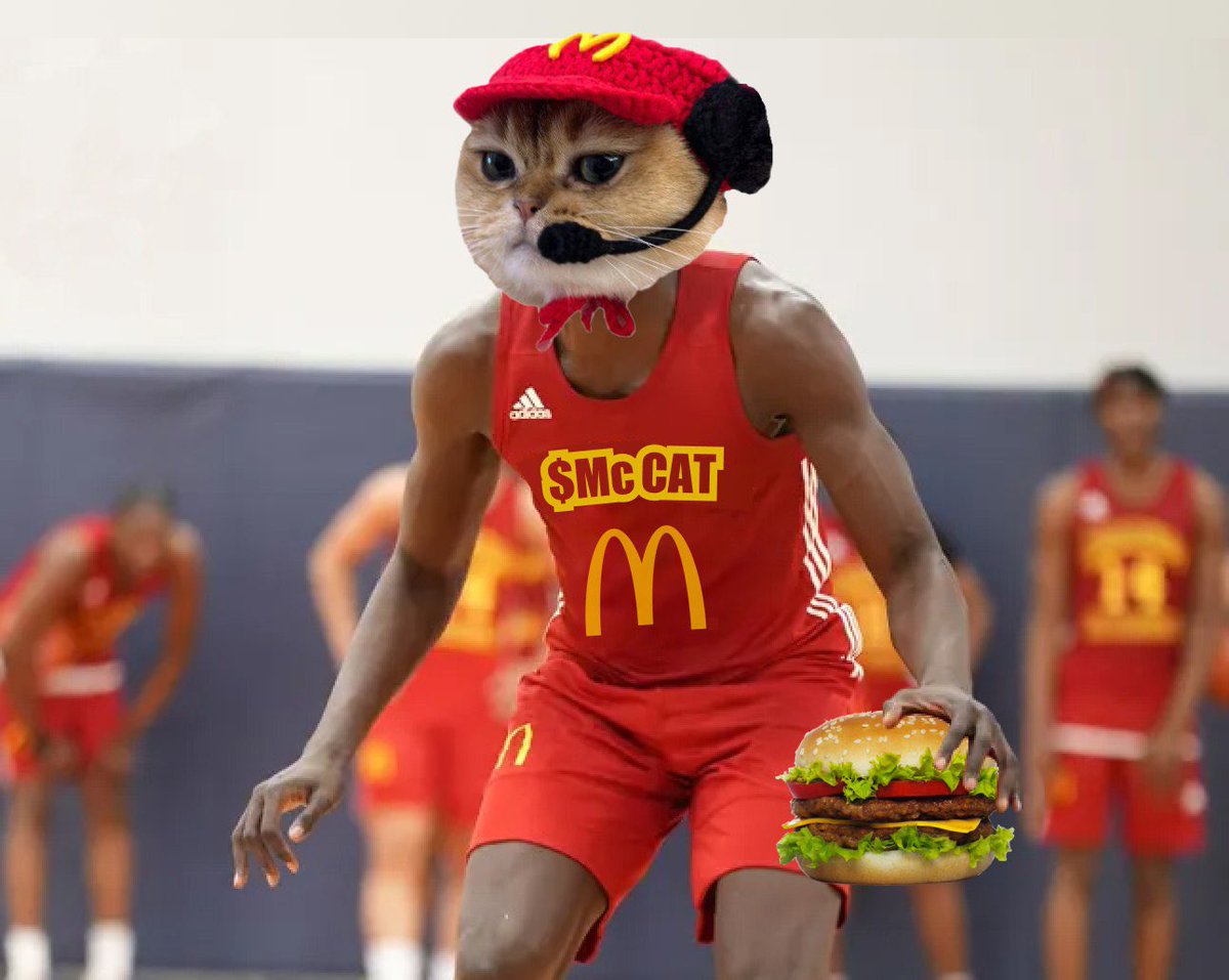 Team $McCAT manifesto:
1. Work hard 🍔
2. Play hard ⛹️‍♀️
3. Hodl hard 💎
4. Dream big 😻

$McCAT is the OG #McDonalds themed cat crypto culture coin! Here to #manifest wealth + #freedom for hard working: makers, servers, deliverers, + helpers. If that’s you -> buy $McCAT on #solana