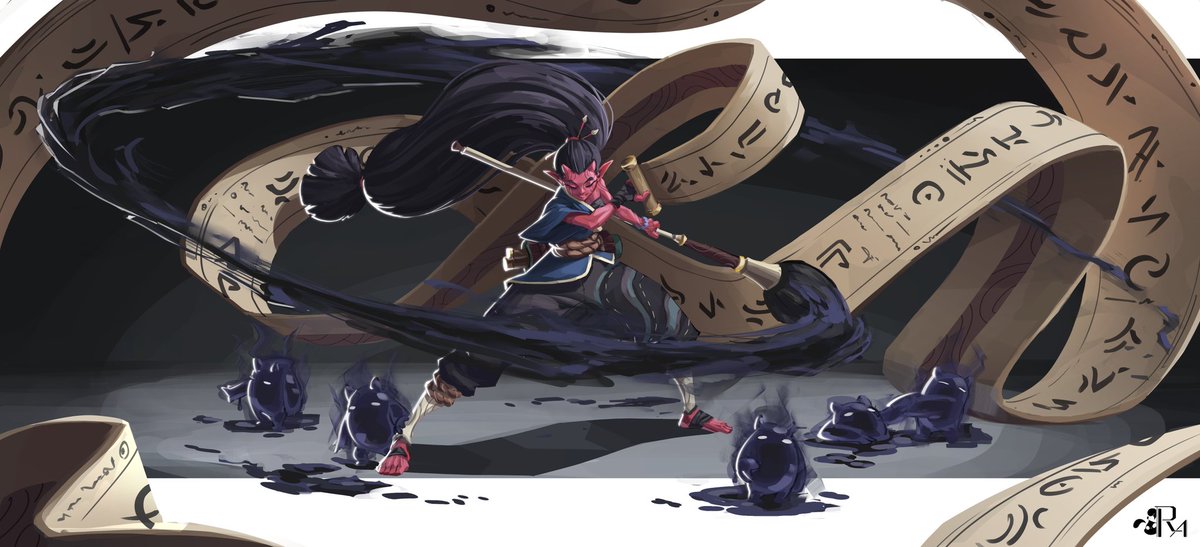⛩️demonbrush⛩️
 
I liked it, I made this character a few months ago, so I made a redesign of it.

I hope you like this

#digitalart #painting #drawing #illustration #characterart #characterdesign #conceptart #digitalillustration