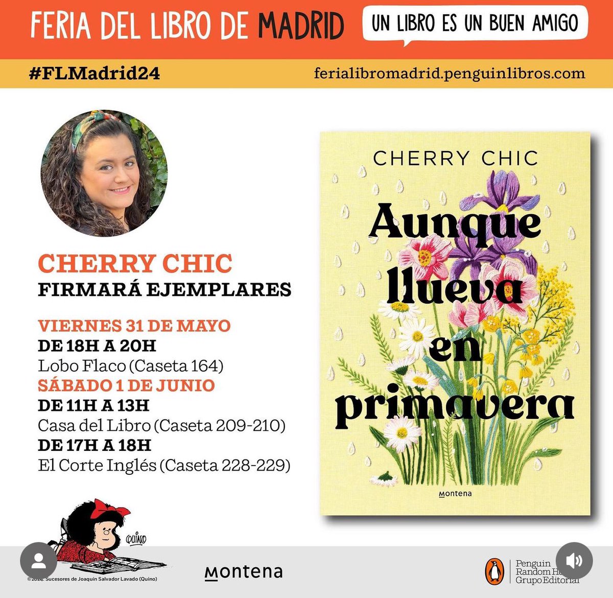 de_infantil's tweet photo. Si os gusta la romántica @Cherrychic_ me es una reina indiscutible. Su forma de escribir no te dejará indiferente. Y como buena malagueña que es, tiene simpatía para dar y regalar. Ella estará el 31 y 1 de junio. https://t.co/i3EEgbYvlJ