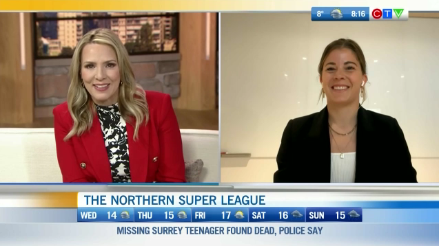 CTV Morning Live (@ctvmorninglive) on Twitter photo On CTV Morning Live with <a href="/Keri_Adams/">Keri Adams</a>, <a href="/WhitecapsFC/">Vancouver Whitecaps FC</a> Women's Soccer General Manager & <a href="/Olympics/">The Olympic Games</a> Champion, Stephanie Labbe (<a href="/stephlabbe1/">Stephanie Labbé</a>) discusses the establishment of the <a href="/NorthernSuperLg/">Northern Super League</a>! ⚽️⚡️
bc.ctvnews.ca/video/c2931014… On CTV Morning Live with <a href="/Keri_Adams/">Keri Adams</a>, <a href="/WhitecapsFC/">Vancouver Whitecaps FC</a> Women's Soccer General Manager & <a href="/Olympics/">The Olympic Games</a> Champion, Stephanie Labbe (<a href="/stephlabbe1/">Stephanie Labbé</a>) discusses the establishment of the <a href="/NorthernSuperLg/">Northern Super League</a>! ⚽️⚡️
bc.ctvnews.ca/video/c2931014…