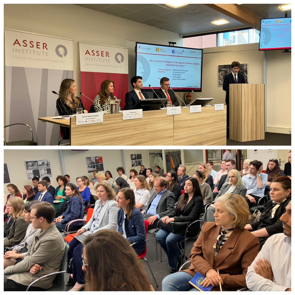 Christophe Paulussen (@chpaulussen) on Twitter photo Full house <a href="/TMCAsser/">T.M.C. Asser Instituut</a> at our #SCL lecture on ‘The Register of Damage for #Ukraine: Towards #reparation for #victims?’, with <a href="/MKliuch/">Markiyan Kliuchkovskyi</a>, @istrefik, <a href="/VictoriaMKerr/">Victoria Kerr</a>, Olesia Zaiets and <a href="/jamespsexton/">James Patrick Sexton</a>. <a href="/GrotiusCentre/">Grotius Centre</a> <a href="/ngos4justice/">coalitionfortheicc</a> <a href="/UKRinNLD/">UKR Embassy in NLD</a> <a href="/RD4U_claims/">Register of Damage for Ukraine (RD4U)</a>. More info: asser.nl/education-even… Full house <a href="/TMCAsser/">T.M.C. Asser Instituut</a> at our #SCL lecture on ‘The Register of Damage for #Ukraine: Towards #reparation for #victims?’, with <a href="/MKliuch/">Markiyan Kliuchkovskyi</a>, @istrefik, <a href="/VictoriaMKerr/">Victoria Kerr</a>, Olesia Zaiets and <a href="/jamespsexton/">James Patrick Sexton</a>. <a href="/GrotiusCentre/">Grotius Centre</a> <a href="/ngos4justice/">coalitionfortheicc</a> <a href="/UKRinNLD/">UKR Embassy in NLD</a> <a href="/RD4U_claims/">Register of Damage for Ukraine (RD4U)</a>. More info: asser.nl/education-even…
