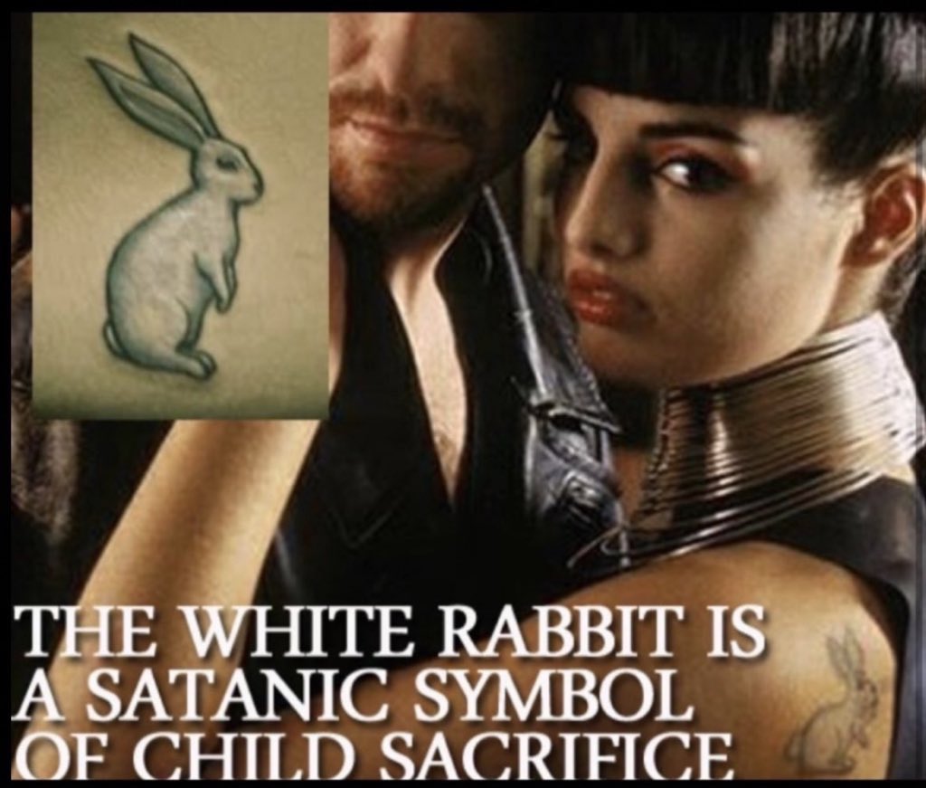 The White Rabbit 🐇 Is A Satanic Symbol oF Child Sacrifice #FollowTheWhiteRabbit #AdrenochromeHarvesting #SaveTheChildrenWorldWide