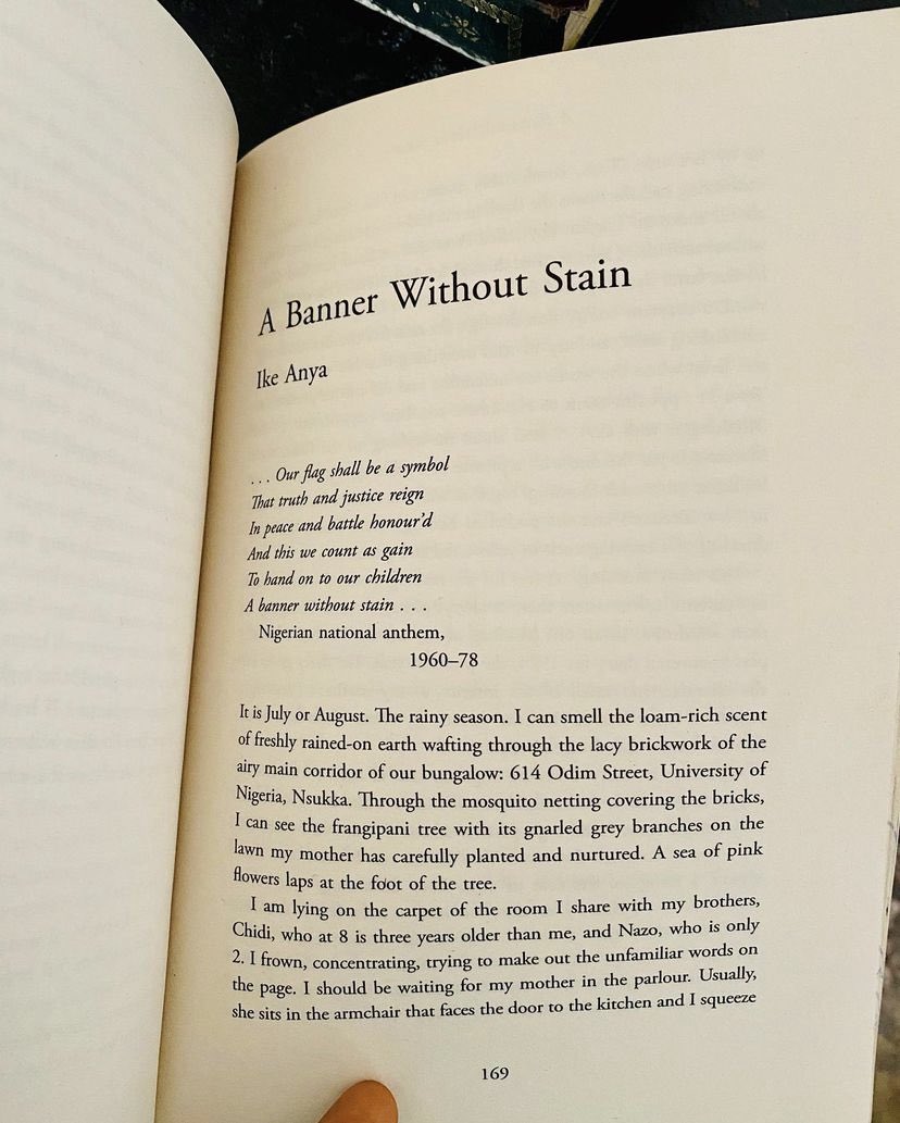 Wardah_abbas's tweet image. On the new (old) national anthem, it was quite interesting to read @Ikeanya’s perspective in his essay “A banner without stain”, published in #OFTHISOURCOUNTRY, where he draws a strange parallel between the meaning of the national anthem and the odd reality of being Nigerian. 🙃