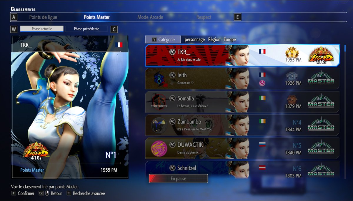 C'est une petite fierté d'être tout en haut de la liste en Légende je ne vais pas vous mentir haha !
Prochain objectif 2000MR !