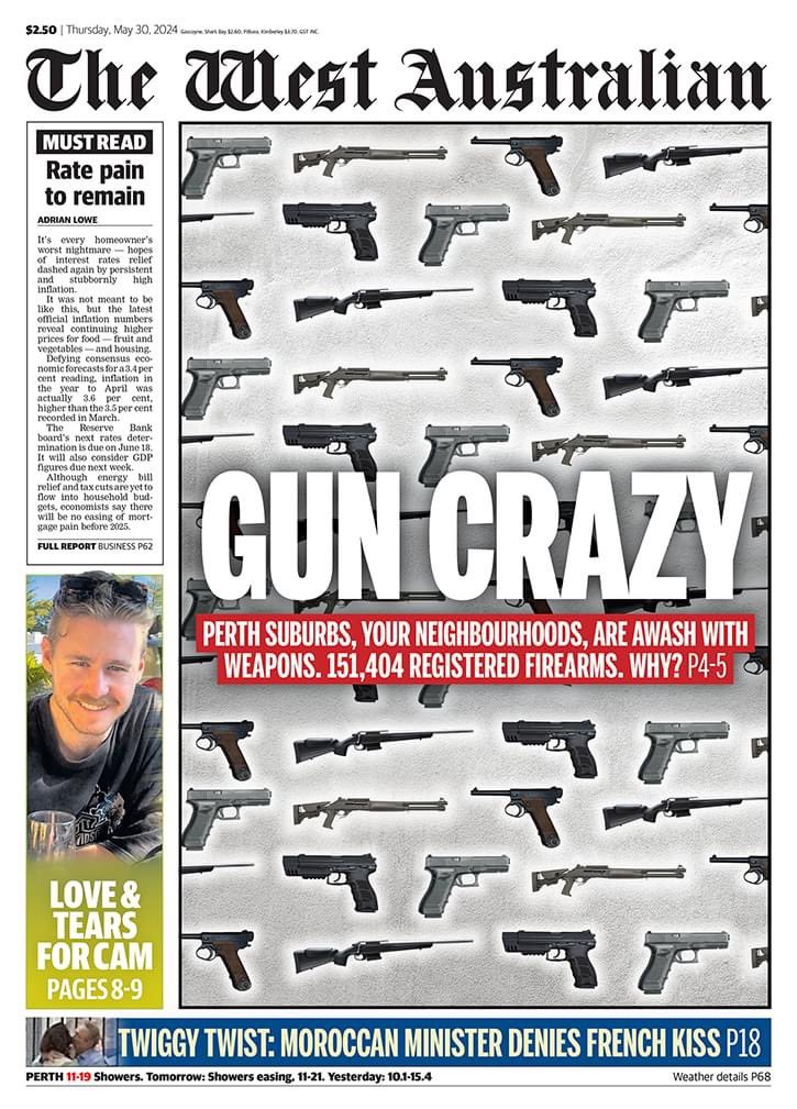 Here we go again! The propaganda arm of the Western Australian State Labor Party Government running a shameless fearmongering campaign against peaceful people who own firearms! They doxxed us back in 2022, now this! They won’t stop until only the Government, Police, Military &