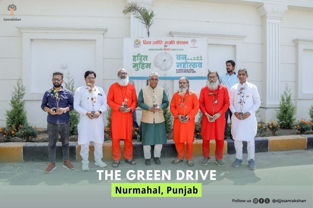 djjssanrakshan's tweet photo. As part of its #TheGreenDrive campaign, #DJJSSanrakshan planted 250 Jasmine saplings in Nurmahal, #Punjab with @DrRajeevBJP in attendance. The event aligned with DJJS Nurmahal’s goal of planting 25k #Trees this year, promoting a greener future.

Read more: https://t.co/RmwMBLDr7B https://t.co/ch7F8JZoAy