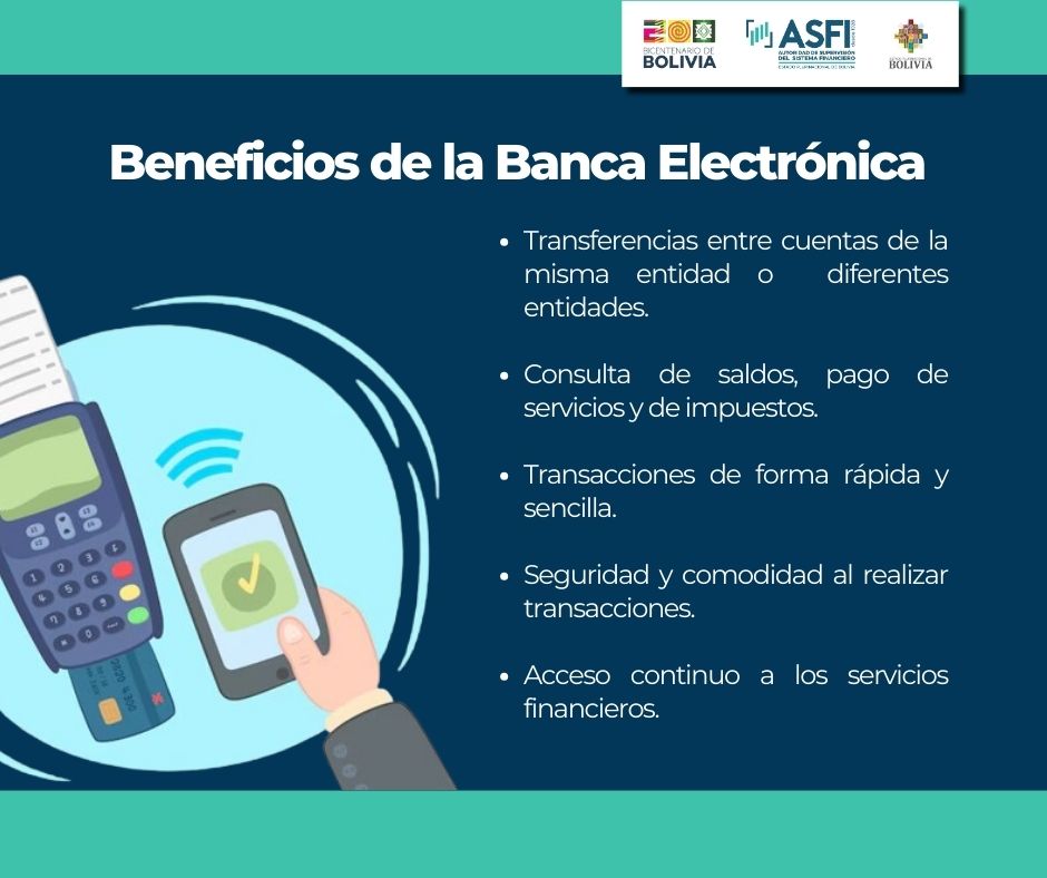 #ProtegiendoAlConsumidorFinanciero | #ASFI: Conoce los beneficios que la Banca Electrónica te ofrece.
#ElGobiernoNacionalCumple
#ElSistemaFinancieroSólidoYSolvente
#EstamosSaliendoAdelante