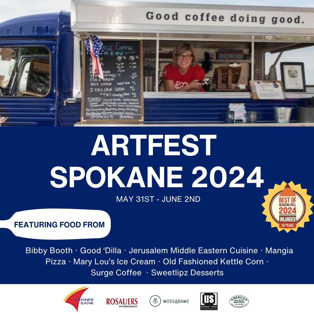 This might just be the tastiest ArtFest yet! Check out offerings from Bibby Booth, Good ‘Dilla, Jerusalem Middle Eastern Cuisine, Mangia Pizza, Mary Lou’s Ice Cream, Old Fashioned Kettle Corn, Surge Coffee, &amp; Sweetlipz Desserts!  

Grab your tickets now at bit.ly/3OOQy2D