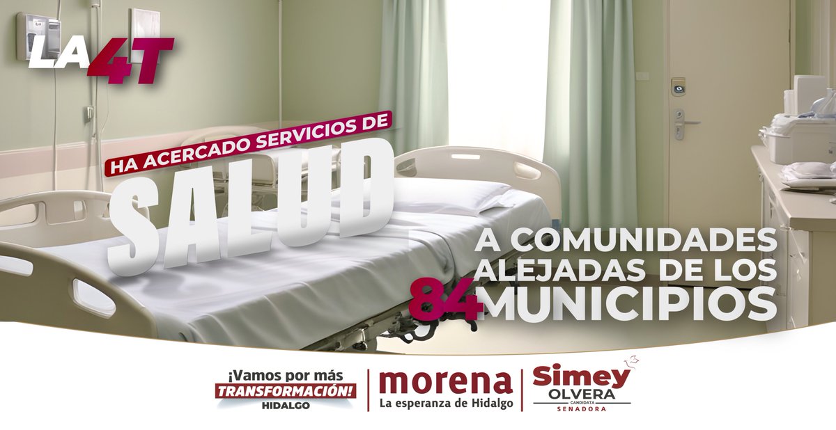 La #CuartaTransformación en Hidalgo ha trabajado por llevar bienestar a cada rincón de Hidalgo. #SimeySenadora