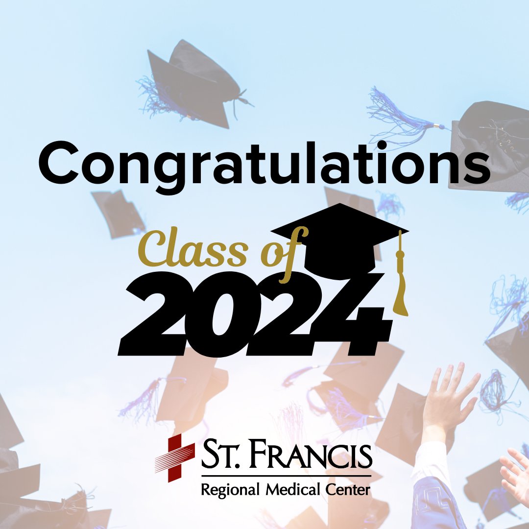 Congratulations, class of 2024!

St. Francis has career opportunities available in a variety of positions - with a span of experience from High School graduate to an RN. 

Find a role for you and apply today: bit.ly/JoinSTFTeam

#NowHiring