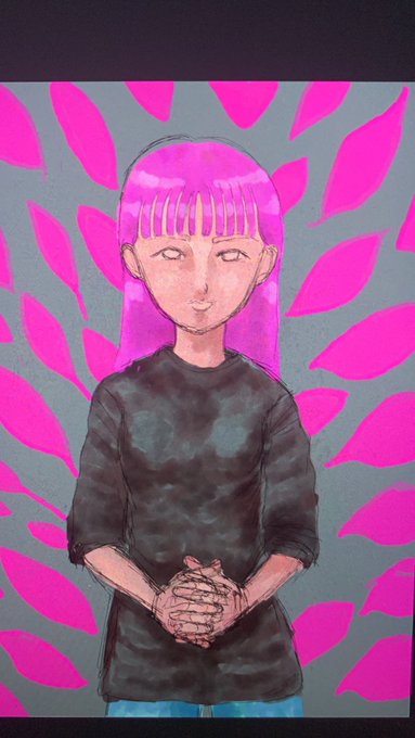 「long hair pink hair」 illustration images(Latest)