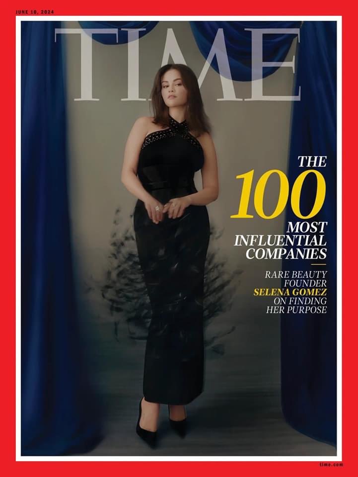 Selena Gomez cubre la portada de la prestigiosa revista TIME en su edición '100 compañías más influyentes' gracias a Rare Beauty.
