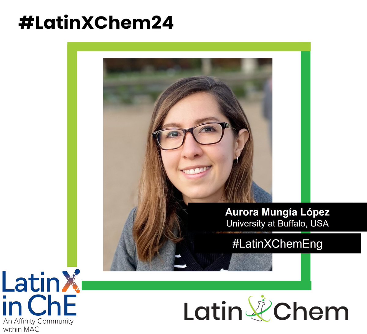 Aurora Munguia-Lopez (@auroramunguia09) on Twitter photo Excited to be a judge for the #LatinXChemEng category at #LatinXChem24 on Oct 14-15, a collab category between <a href="/LatinXChem/">LatinXChem</a> and <a href="/LatinXinChE/">LatinX in ChE</a>. Submit your work and win cash prizes for best poster in our category! Excited to be a judge for the #LatinXChemEng category at #LatinXChem24 on Oct 14-15, a collab category between <a href="/LatinXChem/">LatinXChem</a> and <a href="/LatinXinChE/">LatinX in ChE</a>. Submit your work and win cash prizes for best poster in our category!