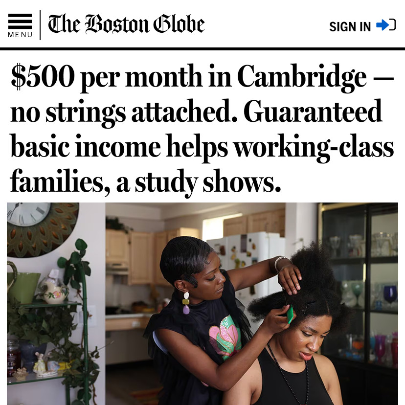 ubi_works's tweet image. "Families had improved food security, and parents had more time with their children, who in turn performed better in school. Recipients said they had fewer worries about making rent, and gained the ability to save for an emergency."