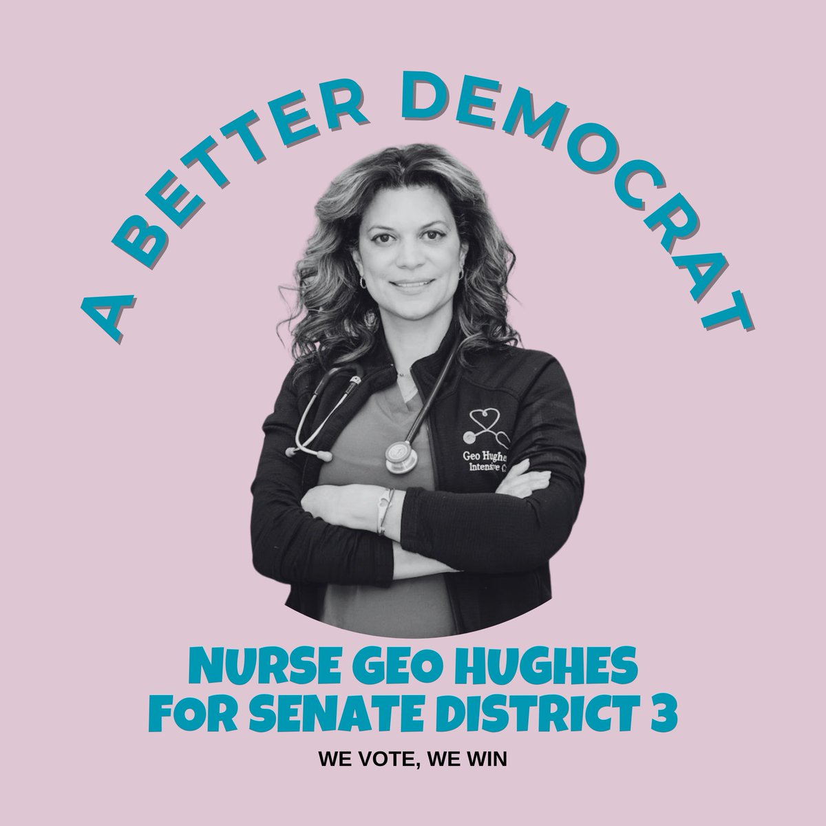 Nurse @GeoForNevada, a better Democrat, is running for SD3 to fight for all women. She strongly believes NV must continue to protect women's rights to reproductive health care. As a health care worker, she knows how important it is to ensure access to safe abortions. #WeVoteWeWin