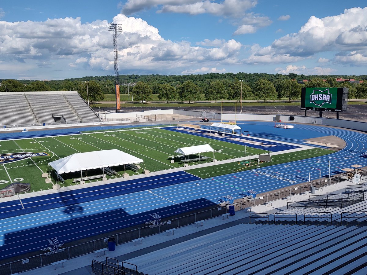 OHSAASports's tweet image. #OHSAA TRACK &amp;amp; FIELD: Good afternoon from Welcome Stadium in Dayton, home of this week's state tournament. Check out the schedule, state qualifiers and important meet information at: ohsaa.org/Sports-Tournam…