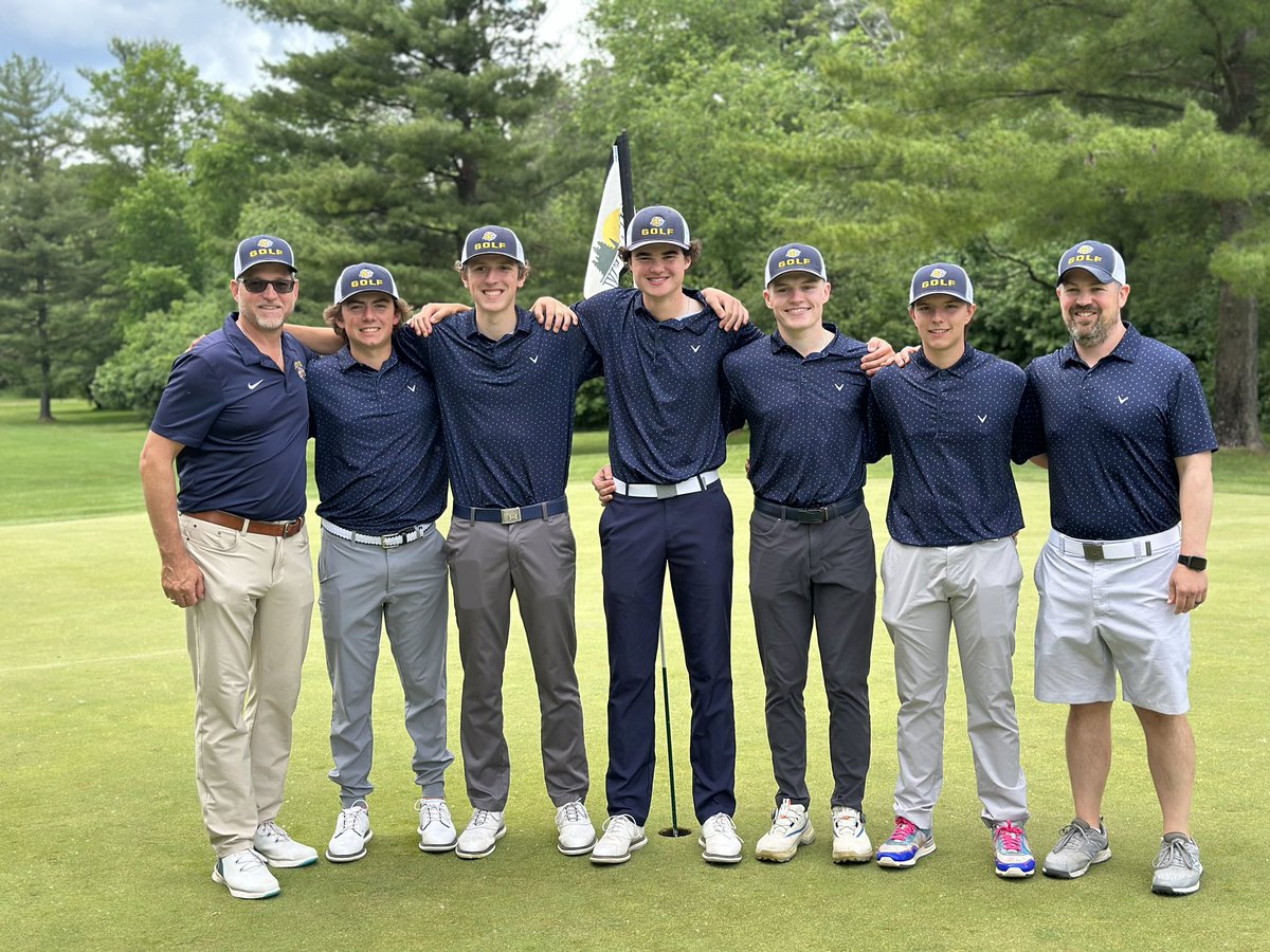 Lions are headed to States!  The boys qualified (2nd place) in a loaded region with a 314 today at Pine View. Garret Cashen and Pierson Curry with 76, Will Lightle 79, and Evan McRoberts 83. The boys will play June 7th and 8th at the D1 tournament at Bedford Valley!