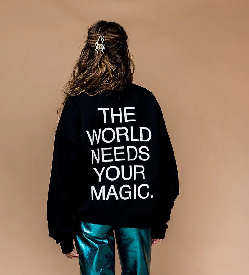 To the woman wearing this sweatshirt at the bottom of the Santa Monica stairs this morning: you made a difference for me and reading this made my day brighter. Thank you 🙏🏽