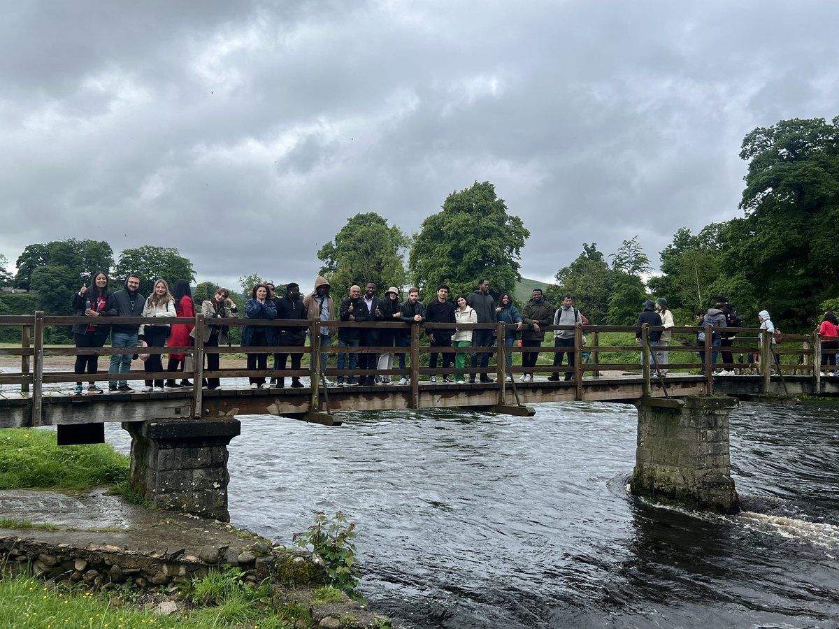 RachelSammut2's tweet photo. After a morning of engaging talks, Day 2 of #IMSS24 ended with tours of the beautiful Bolton Abbey and historic Saltaire. Nothing beats Yorkshire views! ⛅️ @BradManagement @vweerakk @UniofBradford https://t.co/m0IH7HY2XP