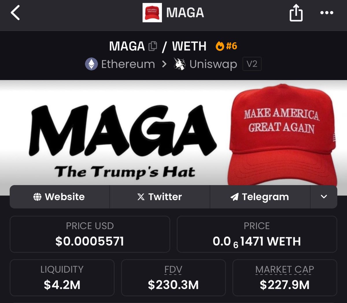 Copenhagen0x's tweet photo. T1 exchanges are ready to list $MAGA. https://t.co/tQM2y8hbLC