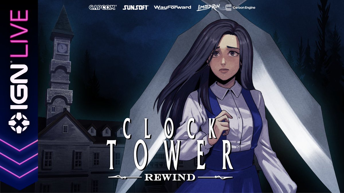 We are excited to confirm that Clock Tower: Rewind will be part of @IGN Live 2024 next week! Prepare yourself for an all-new trailer for this timeless survival-horror classic.
