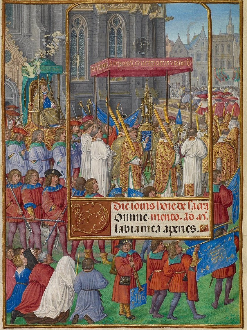 Procession for #CorpusChristi
Master of James IV of Scotland , ca 1510–1520
 #BożeCiało